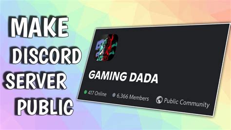 how to make a public discord server|More.